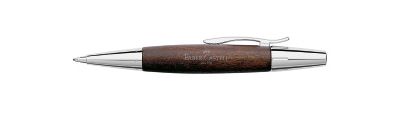 Faber-Castell E-motion chrome/dark brown pearwood ballpoint pen