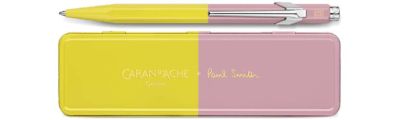 Caran d'Ache 849 PAUL SMITH Chartreuse Yellow & Rose Pink Ballpoint Pen - Limited Edition